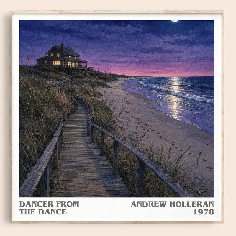 Dancer From The Dance literary book poster by Andrew Holleran – framed literary art print
