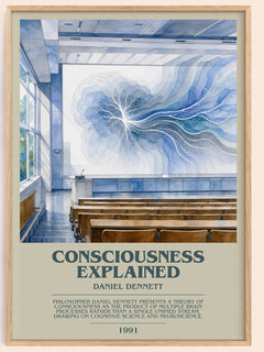 Consciousness Explained Bookish Wall Art by Daniel Dennett – framed poster