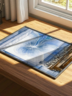 Consciousness Explained watercolour book poster framed on wall – philosophy wall art