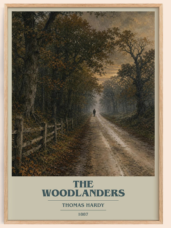 The Woodlanders book cover book poster by Thomas Hardy – framed literary art print
