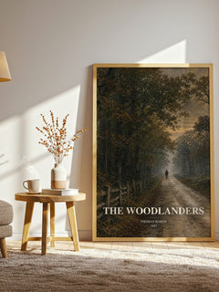 The Woodlanders watercolour print in frame leaning in hallway – classic literature wall art