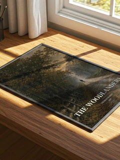 The Woodlanders watercolour book poster framed on wall – classic literature wall art