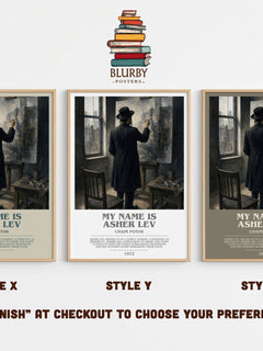 My Name Is Asher Lev Bookish Wall Art by Chaim Potok – Style X, Y and Z side by side – choose your finish