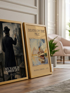My Name Is Asher Lev watercolour print framed by window – literary home decor