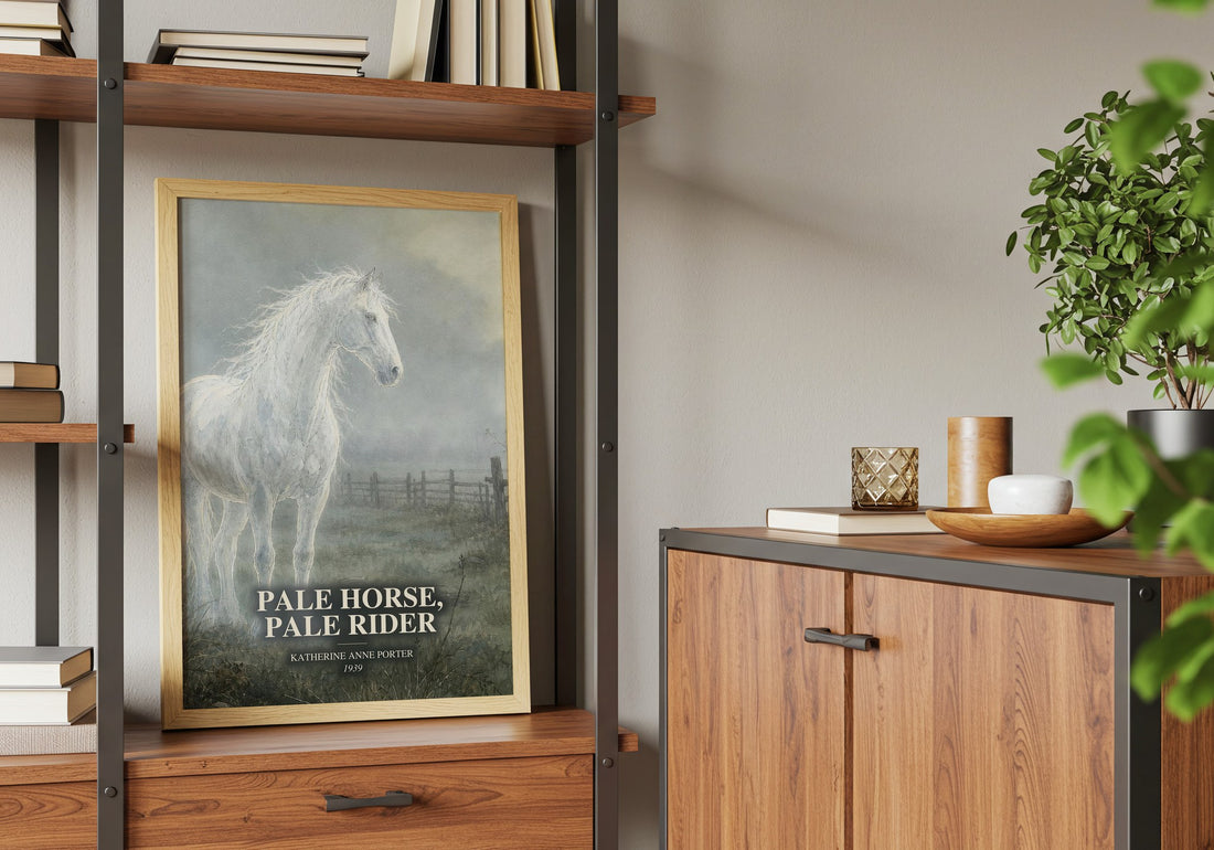 Pale Horse, Pale Rider book watercolour illustration paper finish options – matte satin gloss