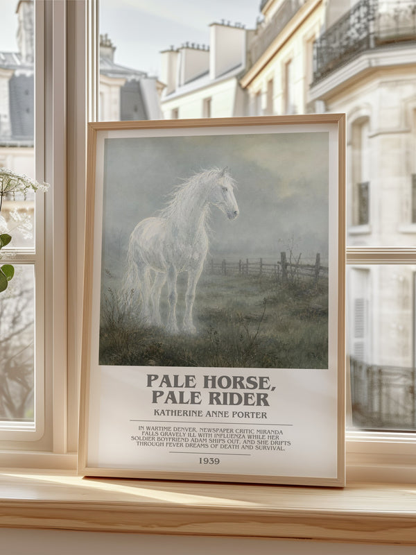 Pale Horse, Pale Rider Bookish Wall Art by Katherine Anne Porter – framed print by a bright window