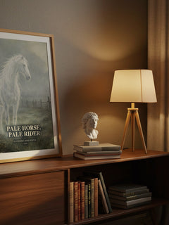 Pale Horse, Pale Rider watercolour print on bookshelf – Katherine Anne Porter fan gift