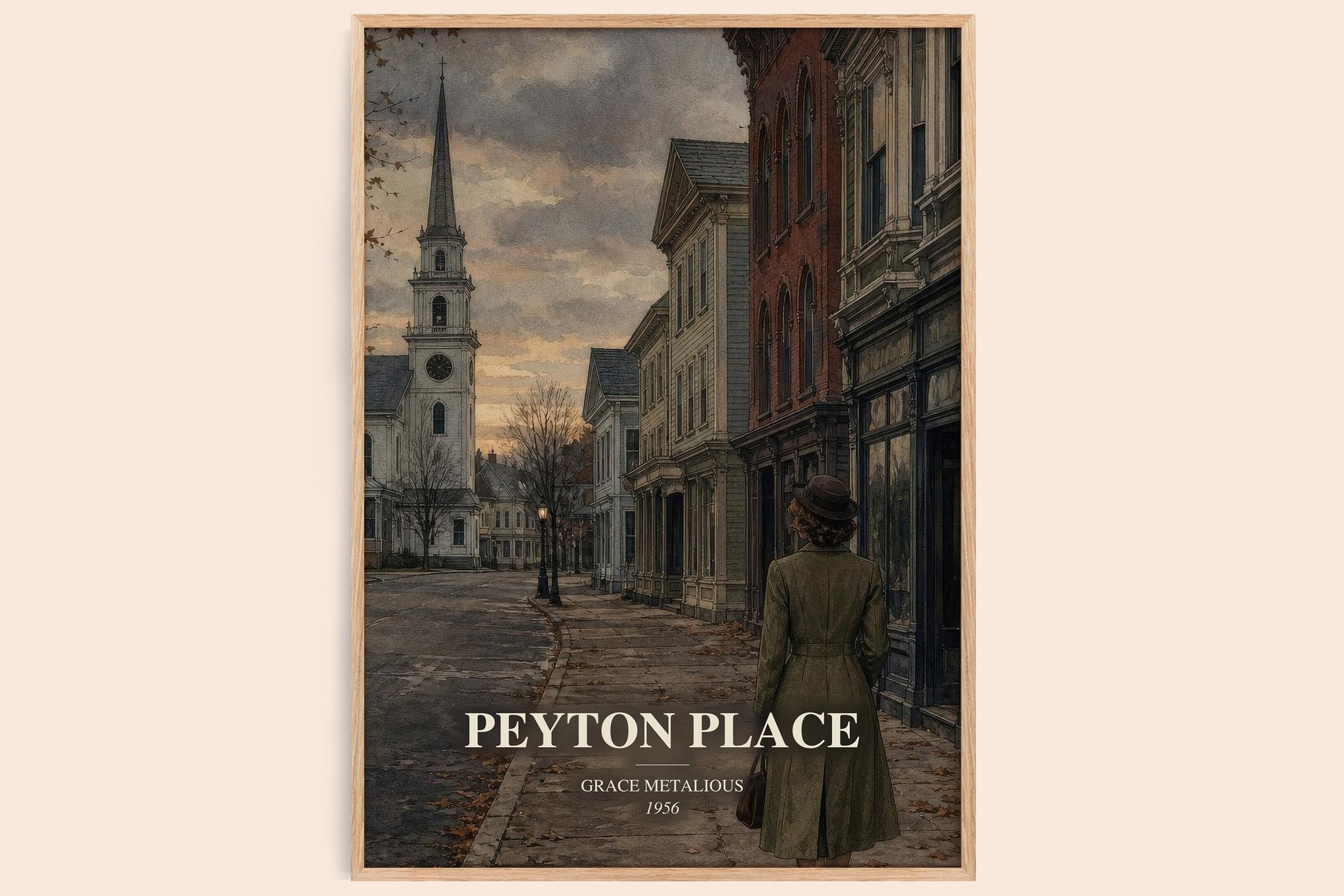 Peyton Place Book Watercolour Illustration by Grace Metalious