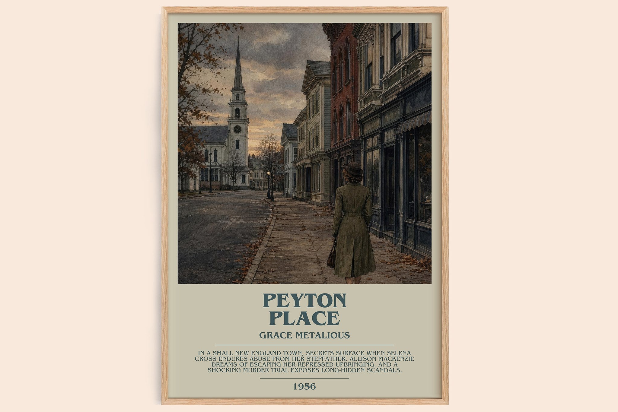 Peyton Place Bookish Wall Art by Grace Metalious