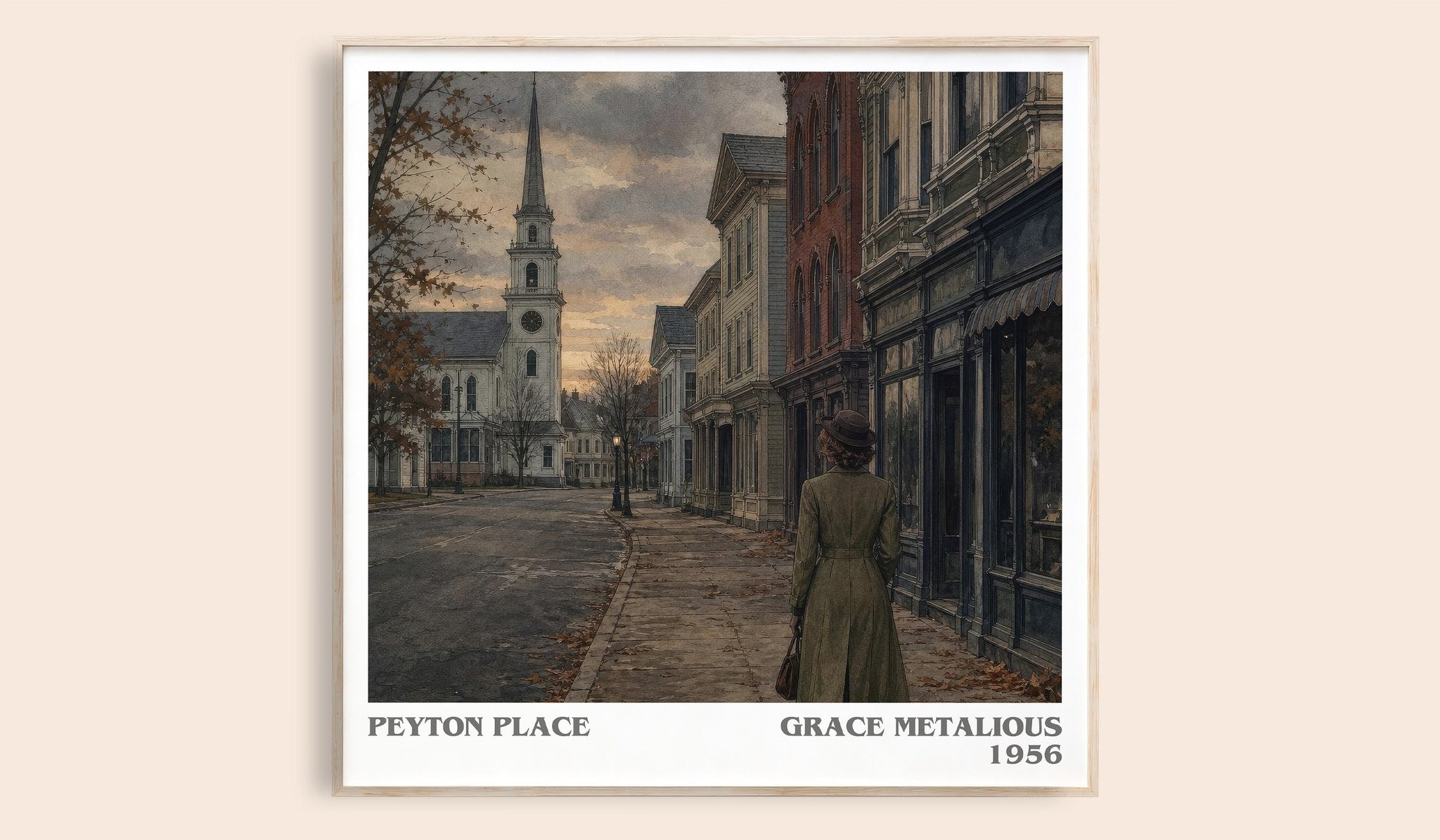 Peyton Place Literary Art Print by Grace Metalious