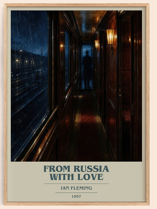 From Russia with Love book cover book poster by Ian Fleming – framed literary art print