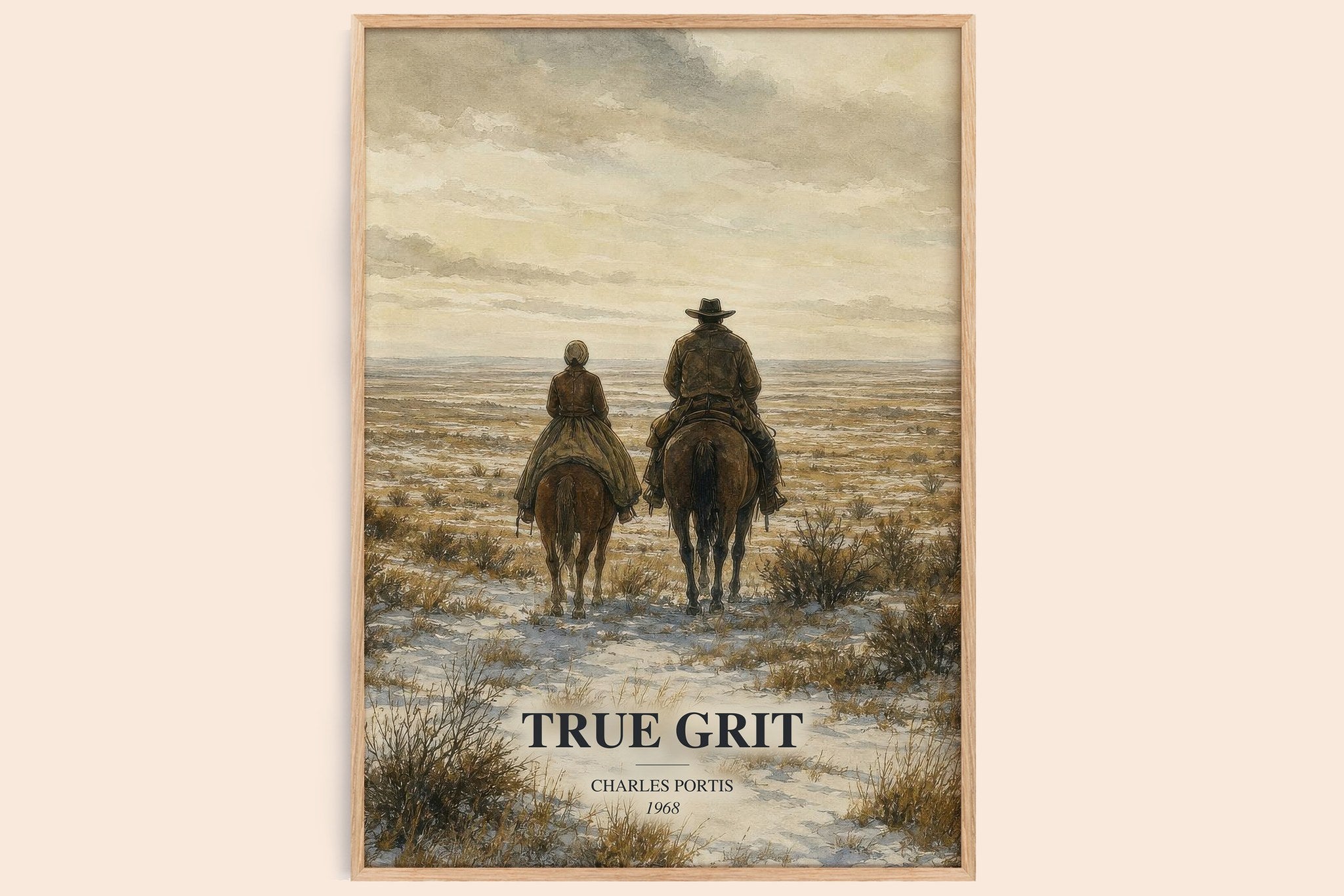 True Grit Book Watercolour Illustration by Charles Portis