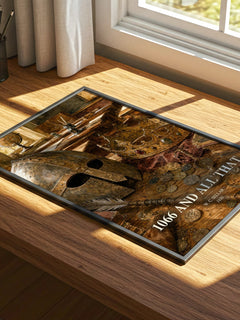 1066 And All That watercolour book poster framed on wall – satire wall art