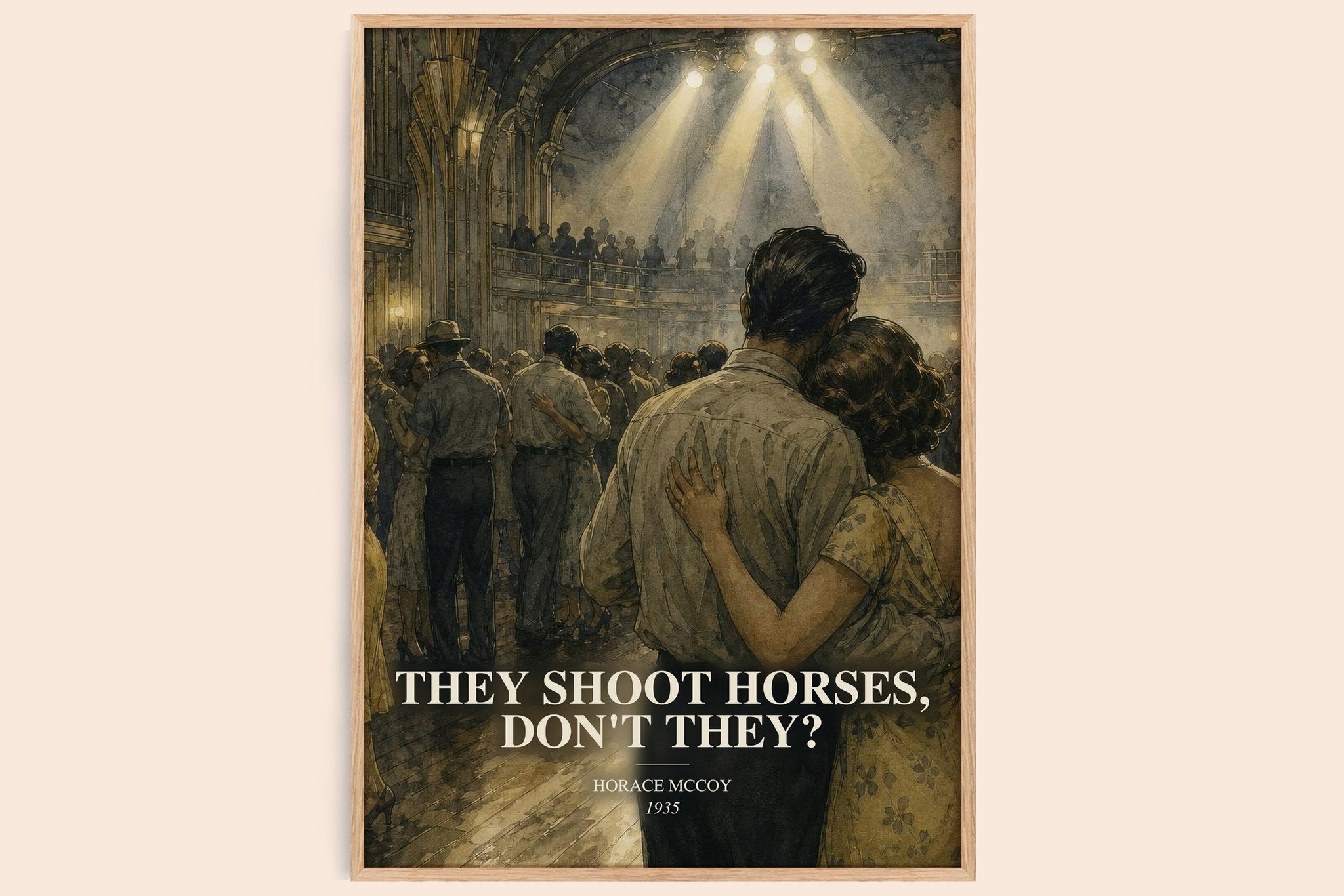 They Shoot Horses, Don't They? Book Watercolour Illustration by Horace McCoy