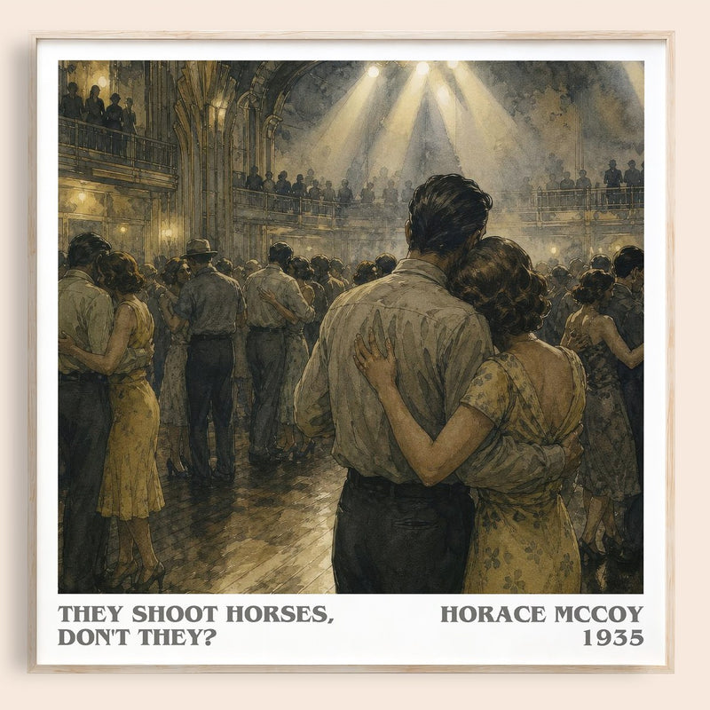 They Shoot Horses, Don't They? literary book poster by Horace McCoy – framed literary art print
