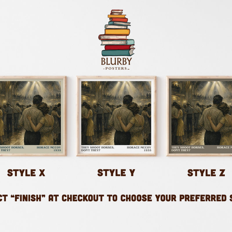 They Shoot Horses, Don't They? literary print in frame leaning in hallway – literary fiction wall art