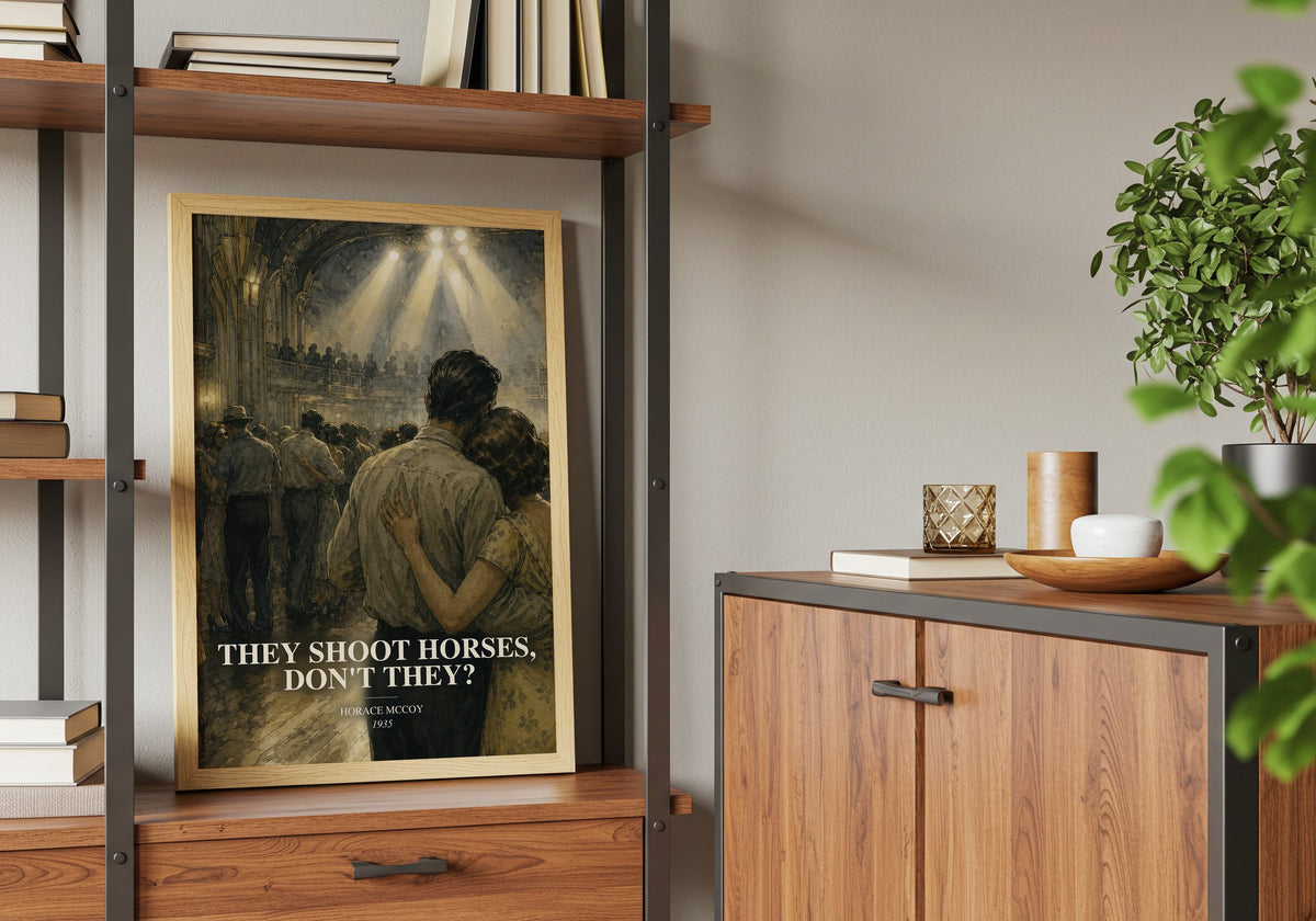 They Shoot Horses, Don't They? book watercolour illustration paper finish options – matte satin gloss
