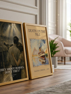 They Shoot Horses, Don't They? watercolour print framed by window – literary home decor