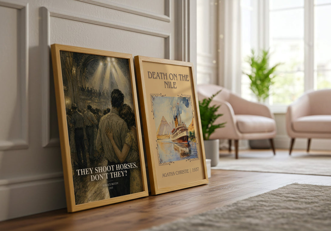 They Shoot Horses, Don't They? watercolour print framed by window – literary home decor