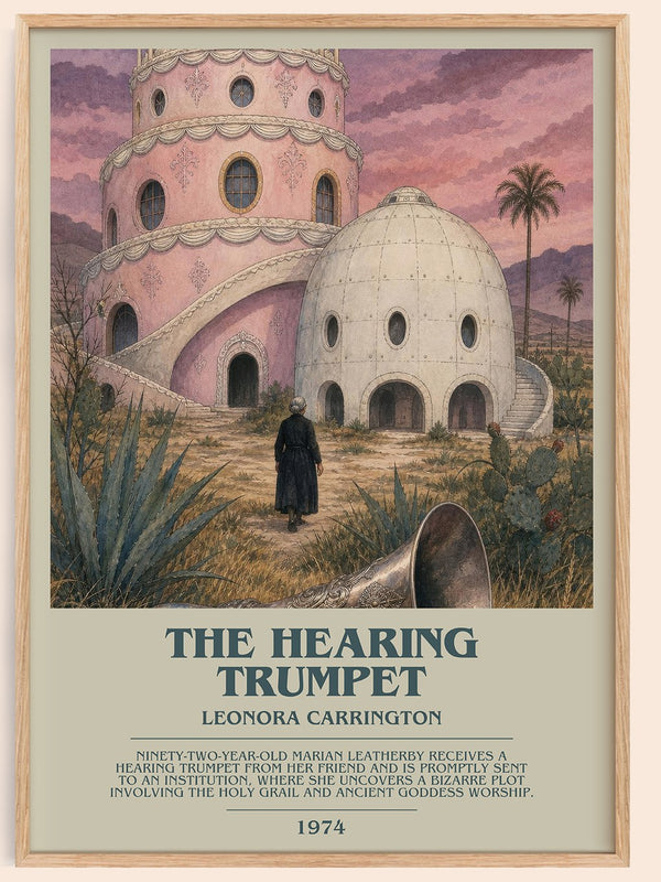 The Hearing Trumpet Bookish Wall Art by Leonora Carrington – framed poster