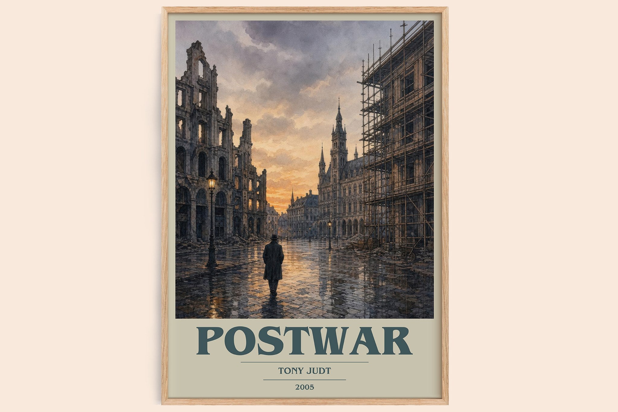 Postwar Book Cover Poster by Tony Judt