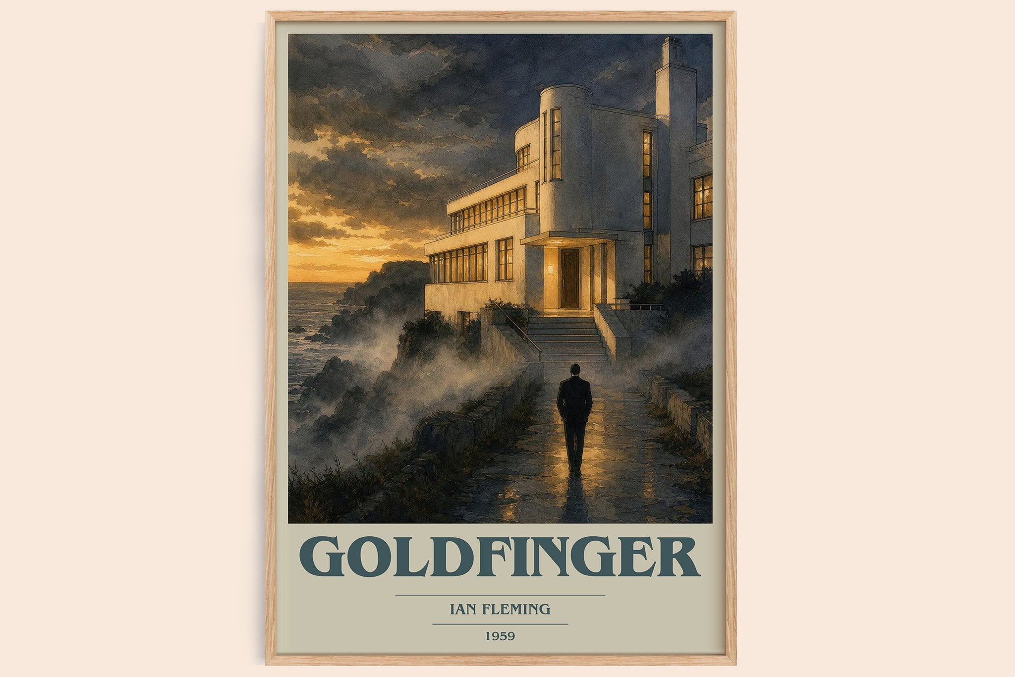 Goldfinger Book Cover Poster by Ian Fleming