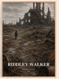 Riddley Walker watercolour book poster by Russell Hoban – framed literary art print