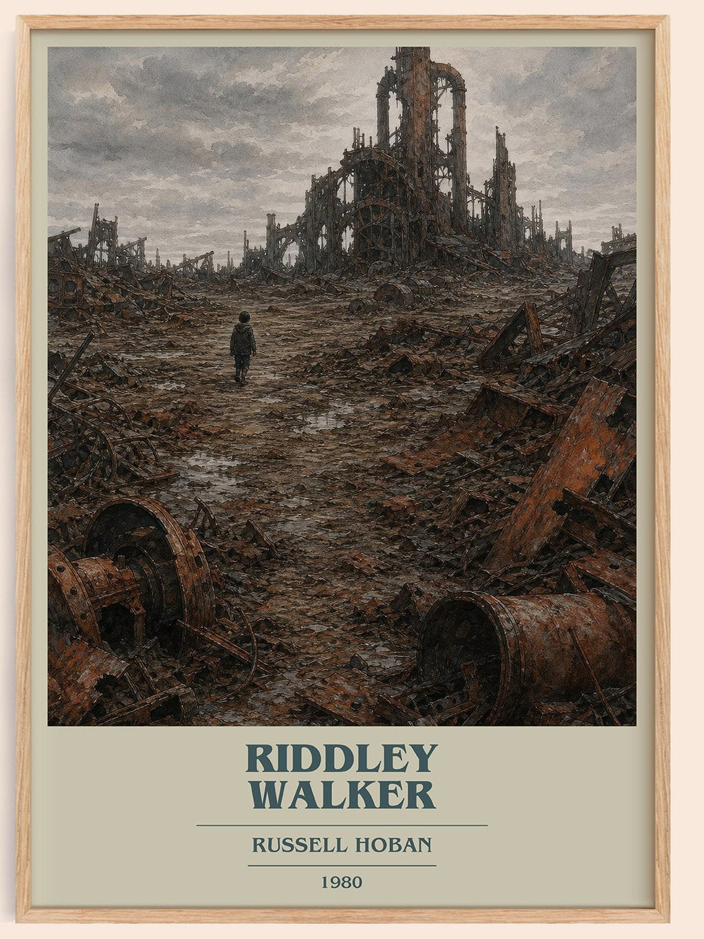 Riddley Walker book cover book poster by Russell Hoban – framed literary art print