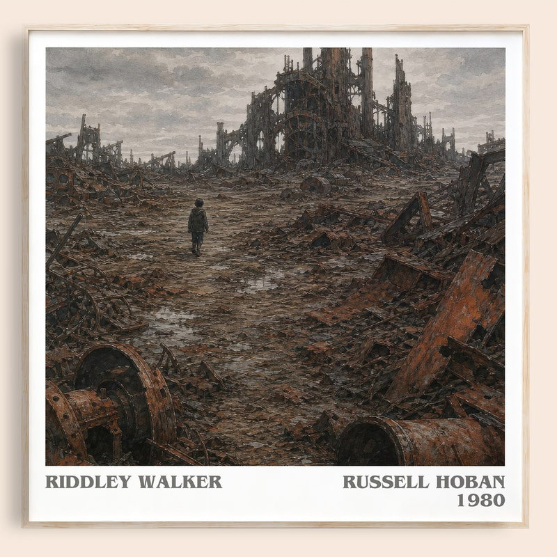 Riddley Walker literary book poster by Russell Hoban – framed literary art print
