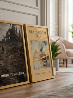 Riddley Walker watercolour print framed by window – literary home decor