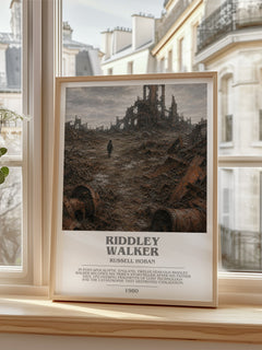Riddley Walker Bookish Wall Art by Russell Hoban – framed print by a bright window