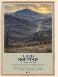 Cold Mountain Bookish Wall Art by Charles Frazier – framed poster