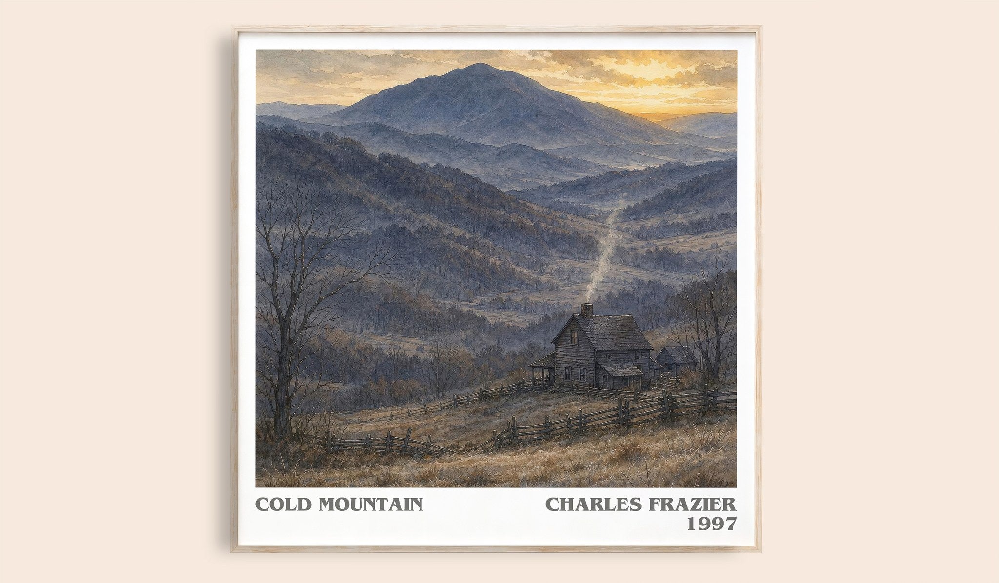 Cold Mountain Literary Art Print by Charles Frazier
