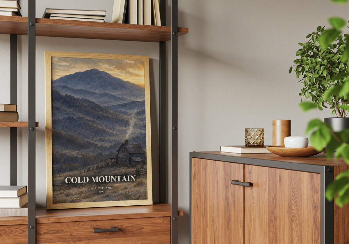 Cold Mountain book watercolour illustration paper finish options – matte satin gloss