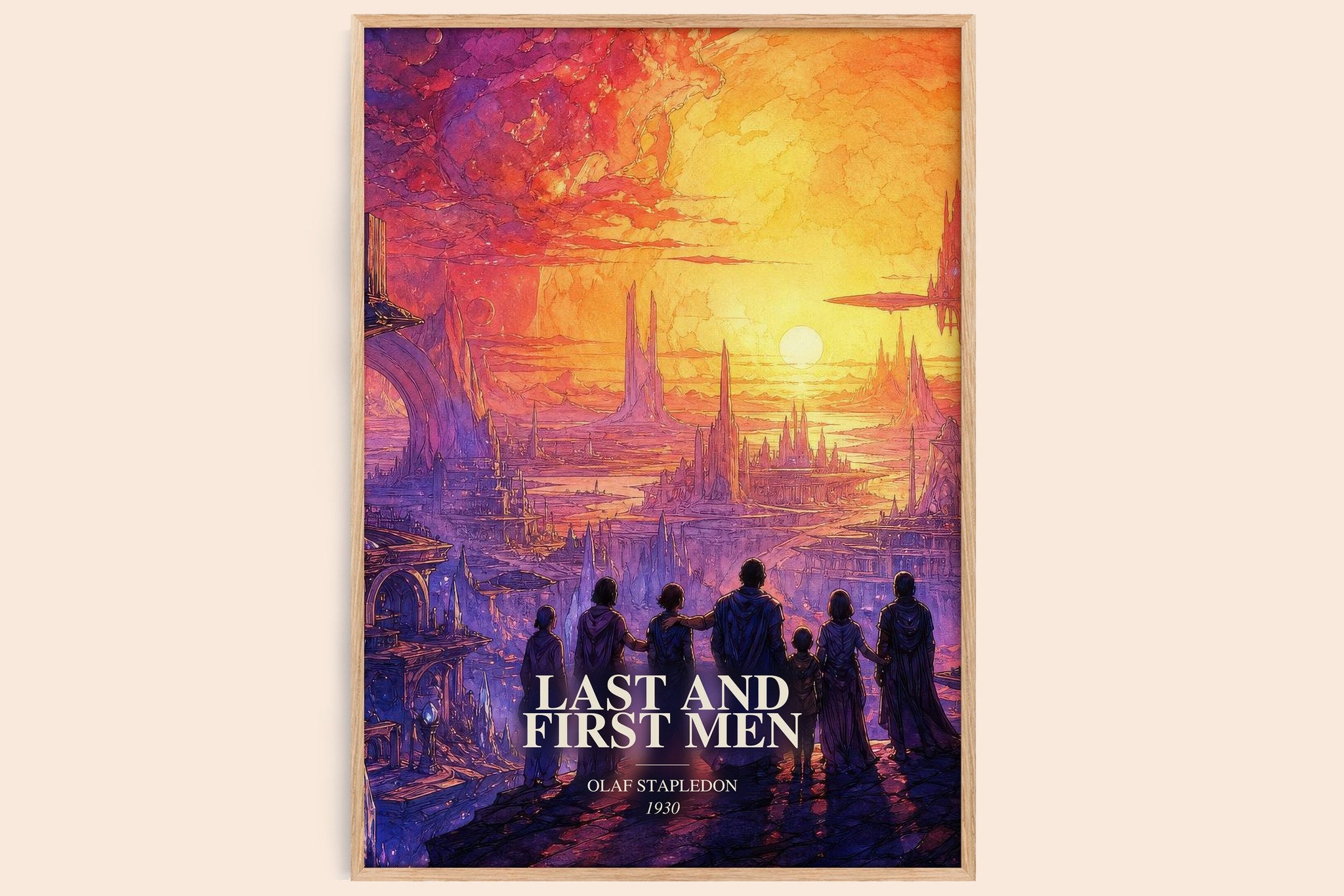 Last And First Men Book Watercolour Illustration by Olaf Stapledon
