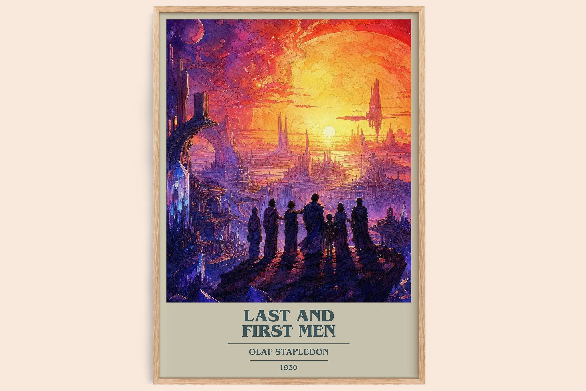 Last And First Men Book Cover Poster by Olaf Stapledon