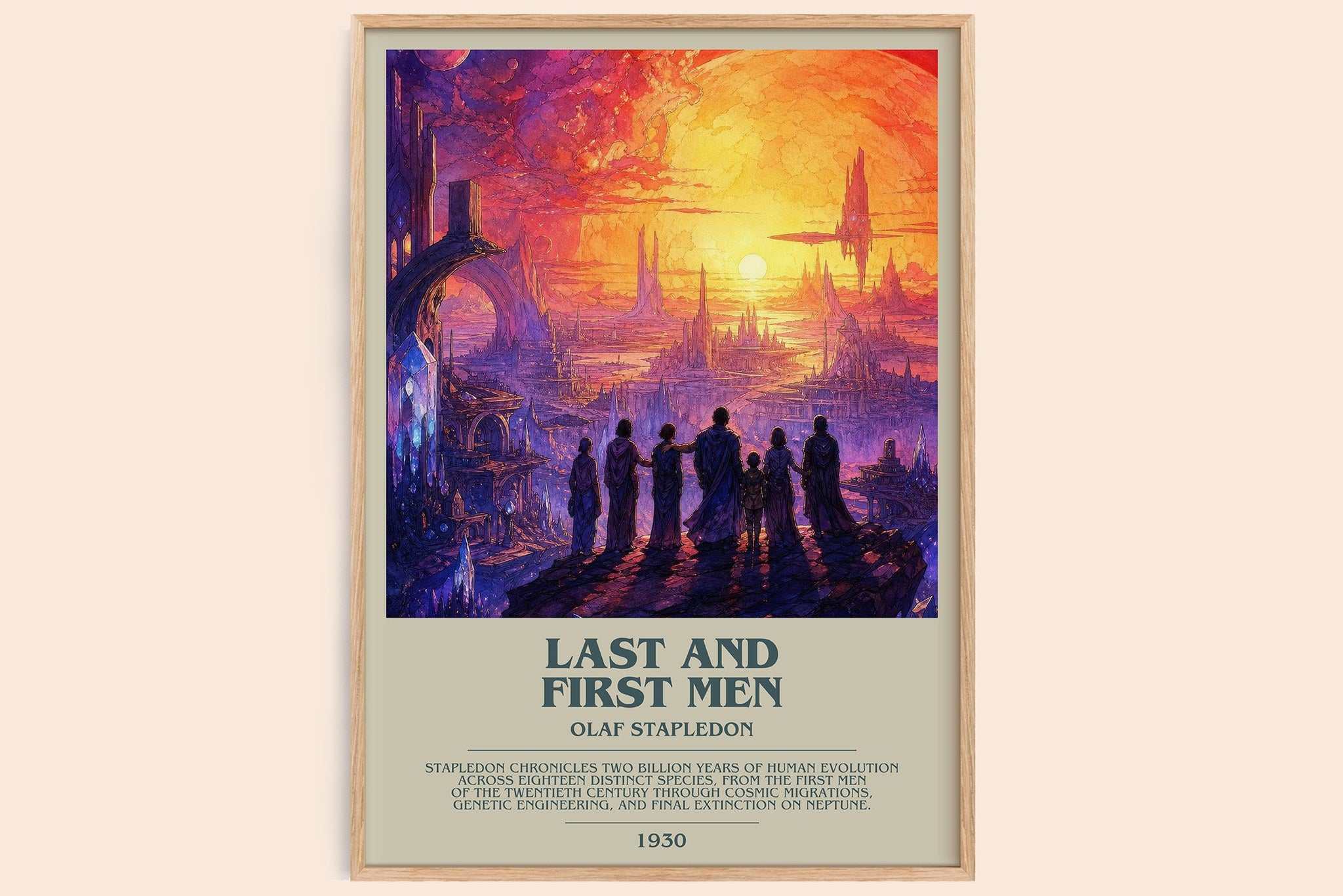Last And First Men Bookish Wall Art by Olaf Stapledon