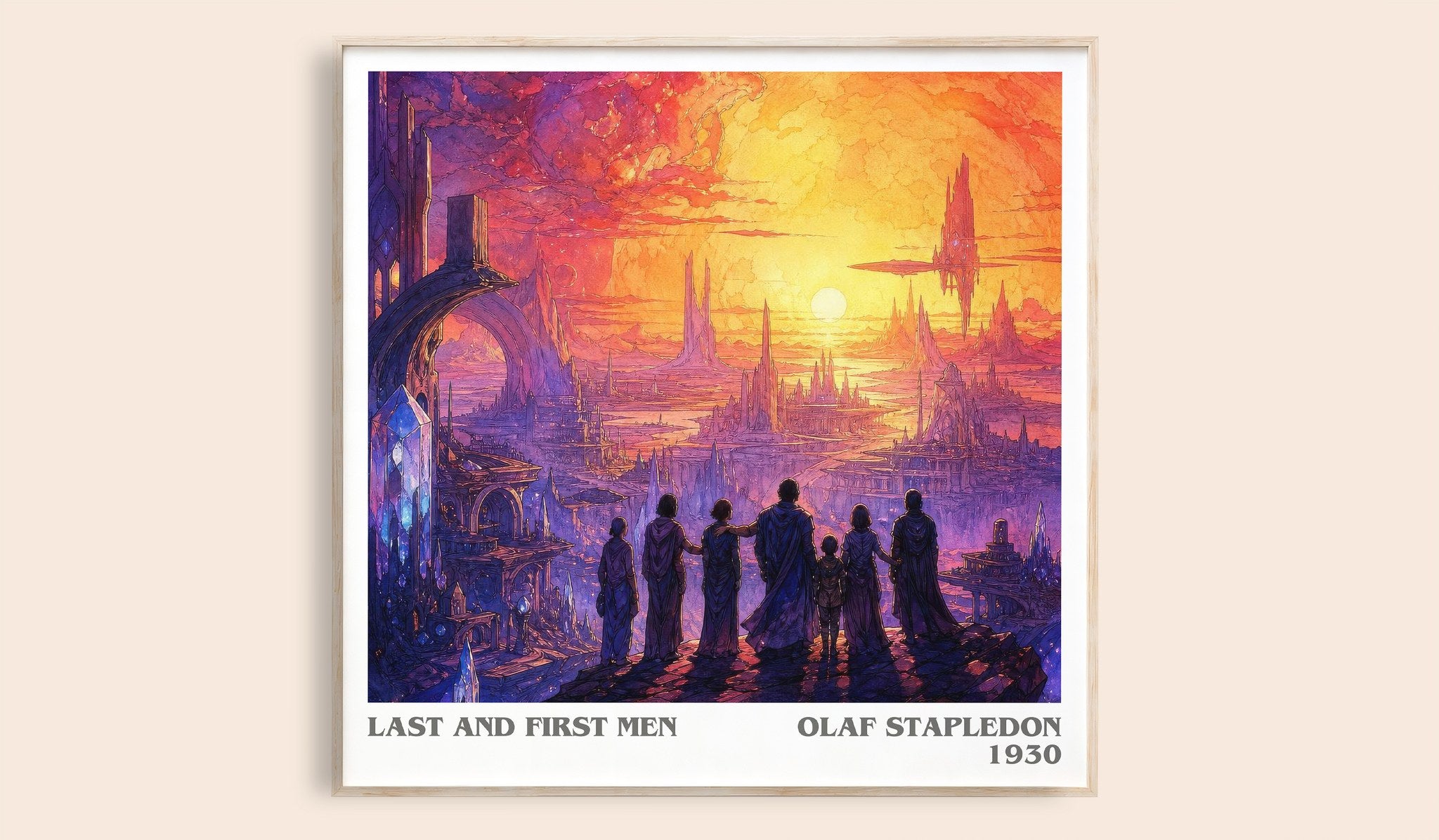 Last And First Men Literary Art Print by Olaf Stapledon