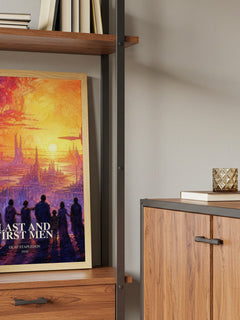 Last And First Men book watercolour illustration paper finish options – matte satin gloss