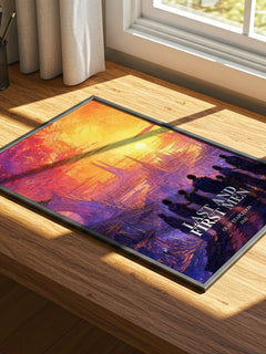 Last And First Men watercolour book poster framed on wall – sci fi wall art
