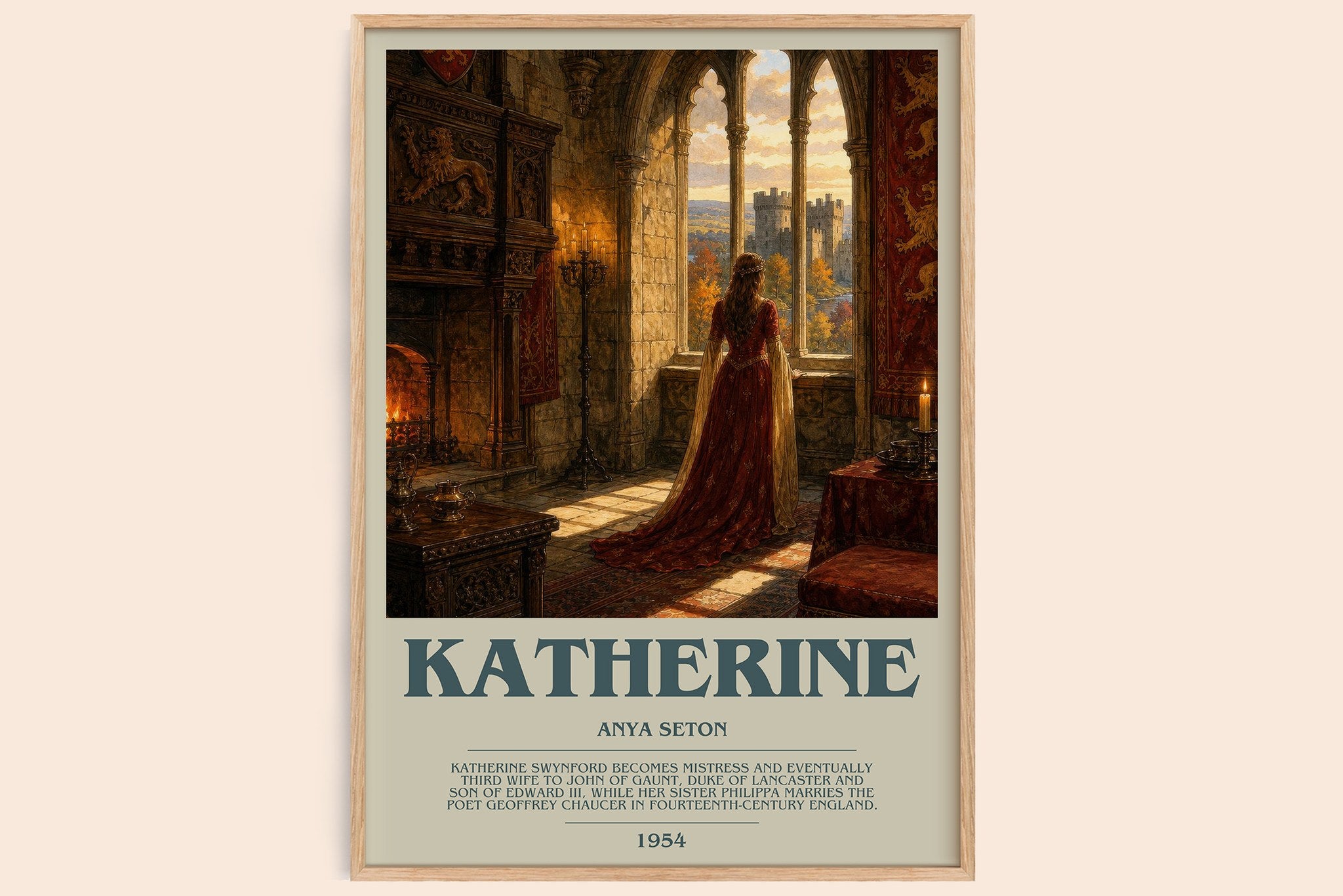 Katherine Bookish Wall Art by Anya Seton