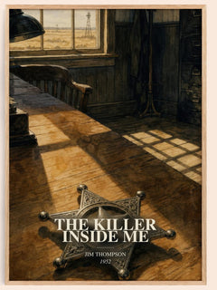 The Killer Inside Me watercolour book poster by Jim Thompson – framed literary art print