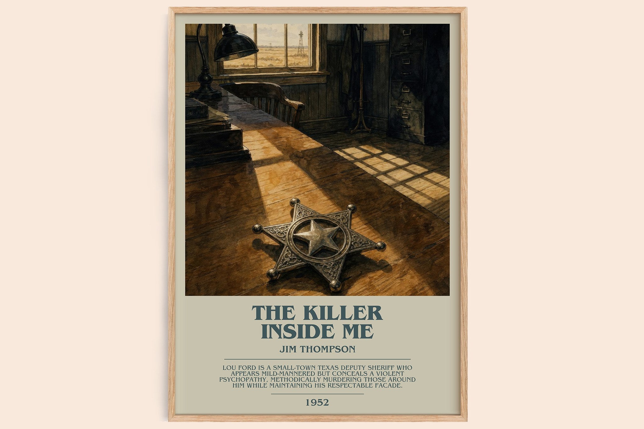 The Killer Inside Me Bookish Wall Art by Jim Thompson