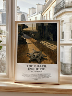 The Killer Inside Me Bookish Wall Art by Jim Thompson – framed print by a bright window