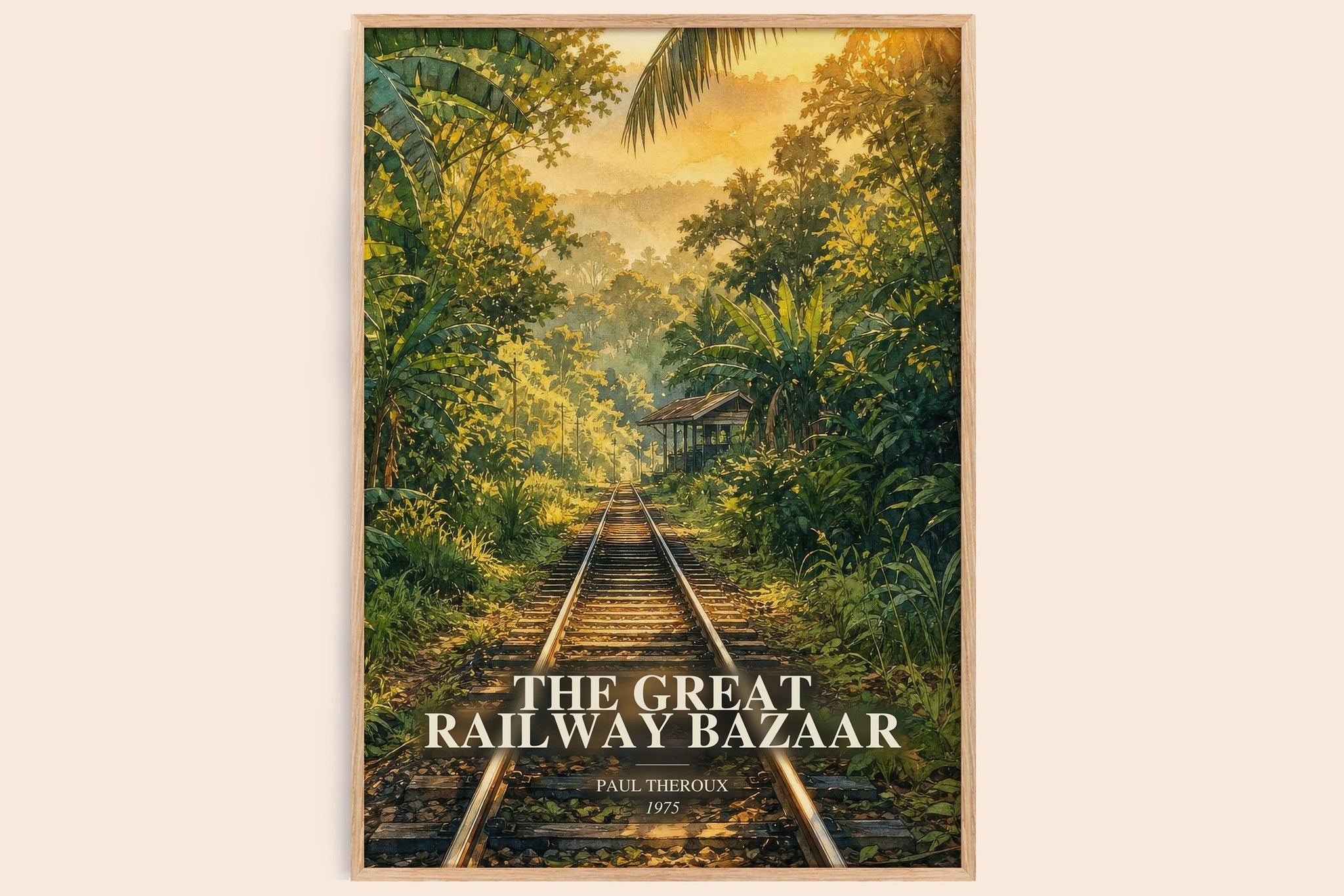 The Great Railway Bazaar Book Watercolour Illustration by Paul Theroux