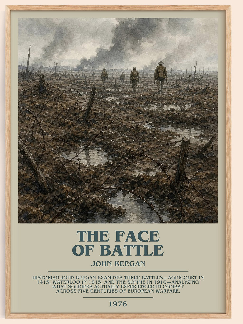 The Face of Battle Bookish Wall Art by John Keegan – framed poster