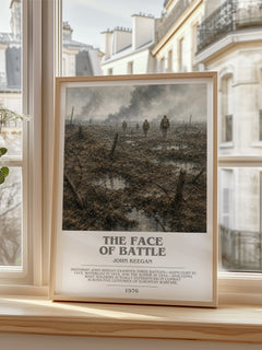 The Face of Battle Bookish Wall Art by John Keegan – framed print by a bright window