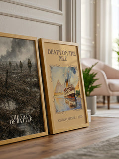 The Face of Battle watercolour print framed by window – literary home decor
