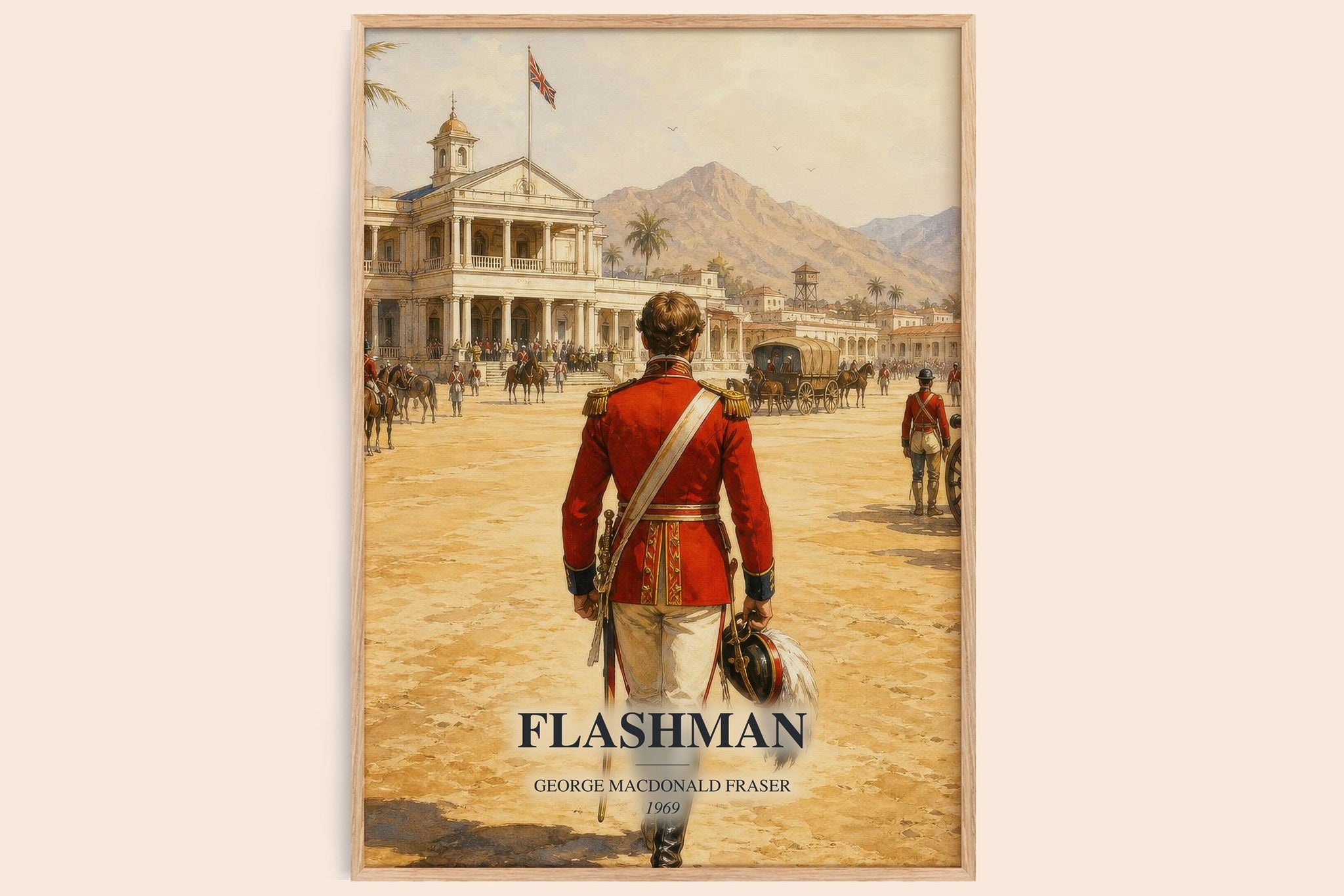 Flashman Book Watercolour Illustration by George MacDonald Fraser