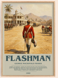 Flashman Bookish Wall Art by George MacDonald Fraser – framed poster